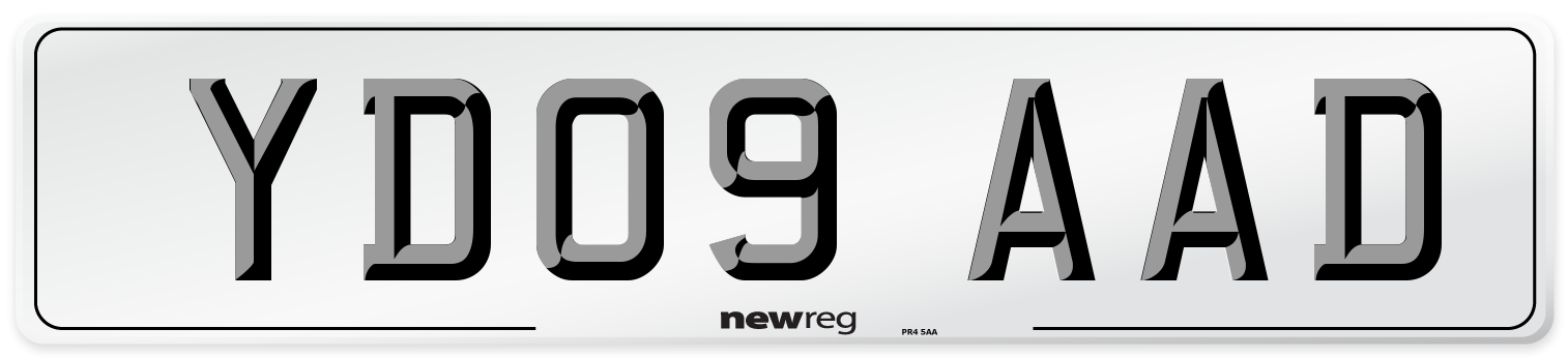 YD09 AAD Number Plate from New Reg